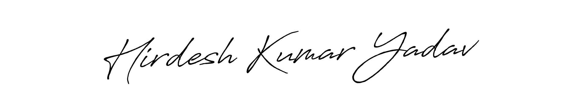 Make a beautiful signature design for name Hirdesh Kumar Yadav. With this signature (Antro_Vectra_Bolder) style, you can create a handwritten signature for free. Hirdesh Kumar Yadav signature style 7 images and pictures png