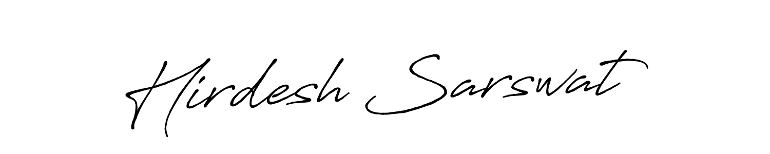 Use a signature maker to create a handwritten signature online. With this signature software, you can design (Antro_Vectra_Bolder) your own signature for name Hirdesh Sarswat. Hirdesh Sarswat signature style 7 images and pictures png