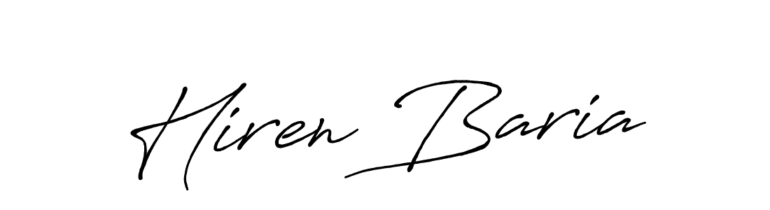 How to Draw Hiren Baria signature style? Antro_Vectra_Bolder is a latest design signature styles for name Hiren Baria. Hiren Baria signature style 7 images and pictures png