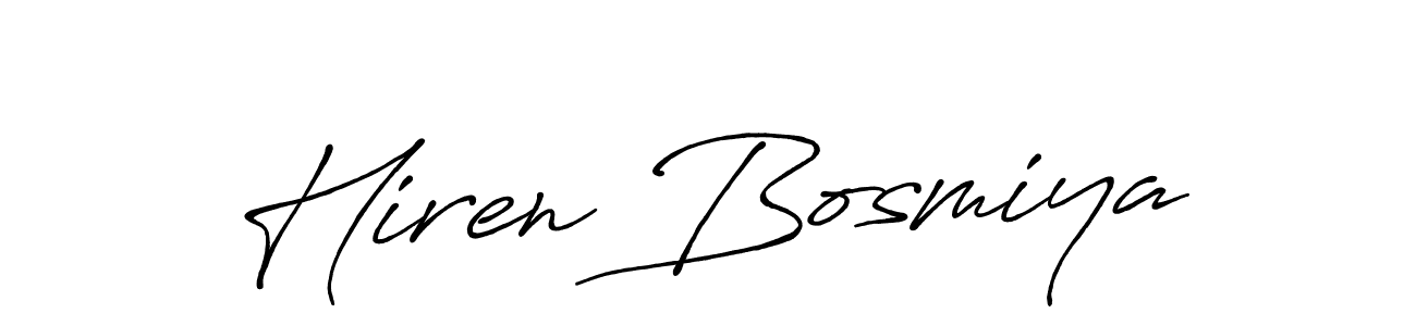 Similarly Antro_Vectra_Bolder is the best handwritten signature design. Signature creator online .You can use it as an online autograph creator for name Hiren Bosmiya. Hiren Bosmiya signature style 7 images and pictures png