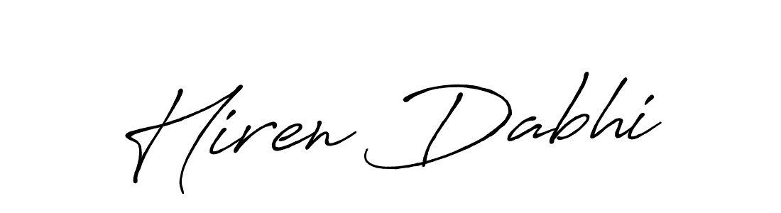 if you are searching for the best signature style for your name Hiren Dabhi. so please give up your signature search. here we have designed multiple signature styles  using Antro_Vectra_Bolder. Hiren Dabhi signature style 7 images and pictures png