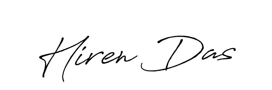 Also we have Hiren Das name is the best signature style. Create professional handwritten signature collection using Antro_Vectra_Bolder autograph style. Hiren Das signature style 7 images and pictures png