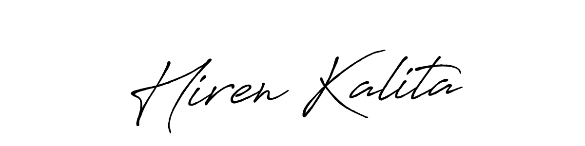 Similarly Antro_Vectra_Bolder is the best handwritten signature design. Signature creator online .You can use it as an online autograph creator for name Hiren Kalita. Hiren Kalita signature style 7 images and pictures png