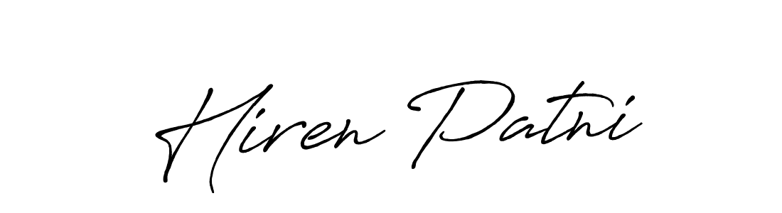 Antro_Vectra_Bolder is a professional signature style that is perfect for those who want to add a touch of class to their signature. It is also a great choice for those who want to make their signature more unique. Get Hiren Patni name to fancy signature for free. Hiren Patni signature style 7 images and pictures png