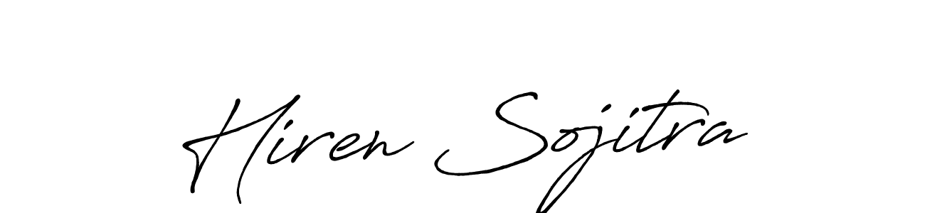 Use a signature maker to create a handwritten signature online. With this signature software, you can design (Antro_Vectra_Bolder) your own signature for name Hiren Sojitra. Hiren Sojitra signature style 7 images and pictures png