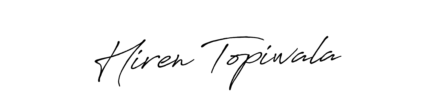Use a signature maker to create a handwritten signature online. With this signature software, you can design (Antro_Vectra_Bolder) your own signature for name Hiren Topiwala. Hiren Topiwala signature style 7 images and pictures png