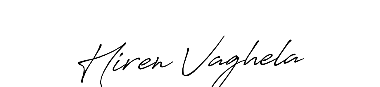 Make a short Hiren Vaghela signature style. Manage your documents anywhere anytime using Antro_Vectra_Bolder. Create and add eSignatures, submit forms, share and send files easily. Hiren Vaghela signature style 7 images and pictures png
