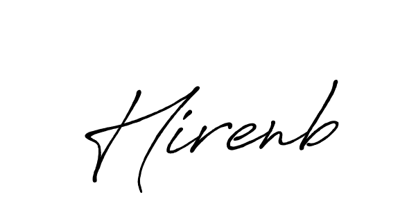 You can use this online signature creator to create a handwritten signature for the name Hirenb. This is the best online autograph maker. Hirenb signature style 7 images and pictures png