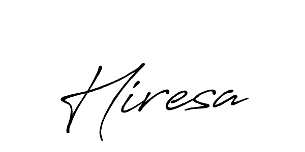 Make a beautiful signature design for name Hiresa. With this signature (Antro_Vectra_Bolder) style, you can create a handwritten signature for free. Hiresa signature style 7 images and pictures png