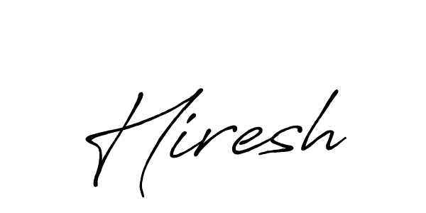 Also we have Hiresh name is the best signature style. Create professional handwritten signature collection using Antro_Vectra_Bolder autograph style. Hiresh signature style 7 images and pictures png