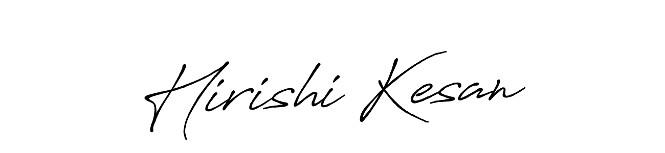 Make a beautiful signature design for name Hirishi Kesan. With this signature (Antro_Vectra_Bolder) style, you can create a handwritten signature for free. Hirishi Kesan signature style 7 images and pictures png