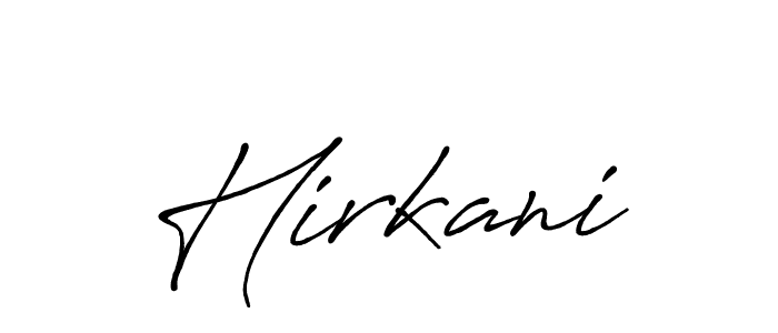 Use a signature maker to create a handwritten signature online. With this signature software, you can design (Antro_Vectra_Bolder) your own signature for name Hirkani. Hirkani signature style 7 images and pictures png