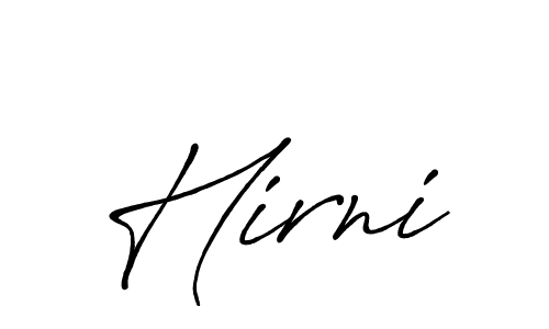 Make a beautiful signature design for name Hirni. With this signature (Antro_Vectra_Bolder) style, you can create a handwritten signature for free. Hirni signature style 7 images and pictures png