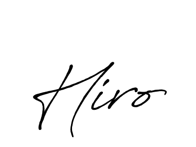 Make a beautiful signature design for name Hiro. With this signature (Antro_Vectra_Bolder) style, you can create a handwritten signature for free. Hiro signature style 7 images and pictures png