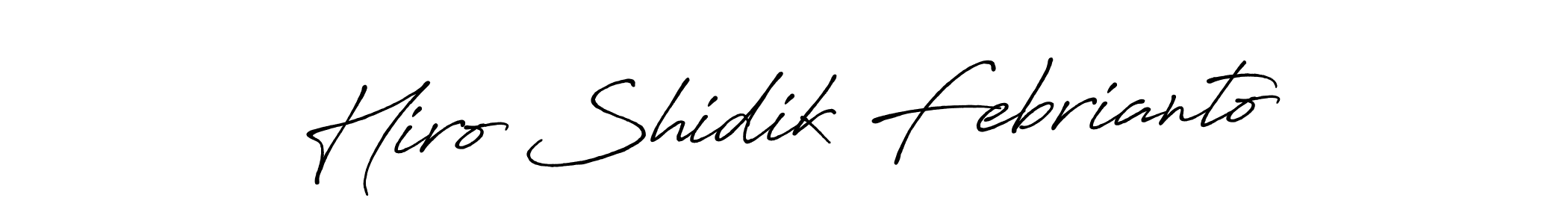Antro_Vectra_Bolder is a professional signature style that is perfect for those who want to add a touch of class to their signature. It is also a great choice for those who want to make their signature more unique. Get Hiro Shidik Febrianto name to fancy signature for free. Hiro Shidik Febrianto signature style 7 images and pictures png