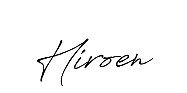 How to make Hiroen signature? Antro_Vectra_Bolder is a professional autograph style. Create handwritten signature for Hiroen name. Hiroen signature style 7 images and pictures png