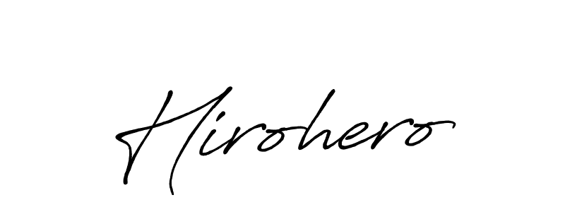 How to make Hirohero name signature. Use Antro_Vectra_Bolder style for creating short signs online. This is the latest handwritten sign. Hirohero signature style 7 images and pictures png