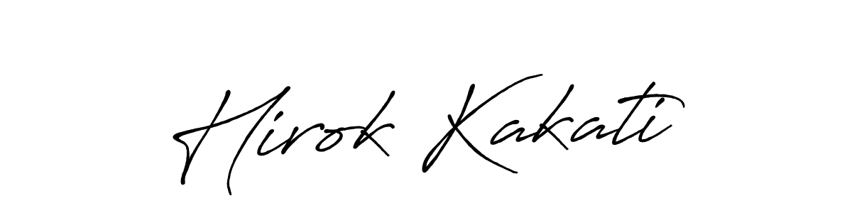 Use a signature maker to create a handwritten signature online. With this signature software, you can design (Antro_Vectra_Bolder) your own signature for name Hirok Kakati. Hirok Kakati signature style 7 images and pictures png