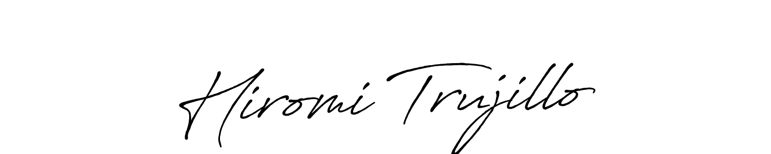 Hiromi Trujillo stylish signature style. Best Handwritten Sign (Antro_Vectra_Bolder) for my name. Handwritten Signature Collection Ideas for my name Hiromi Trujillo. Hiromi Trujillo signature style 7 images and pictures png