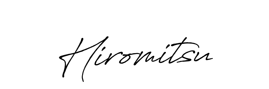 Hiromitsu stylish signature style. Best Handwritten Sign (Antro_Vectra_Bolder) for my name. Handwritten Signature Collection Ideas for my name Hiromitsu. Hiromitsu signature style 7 images and pictures png