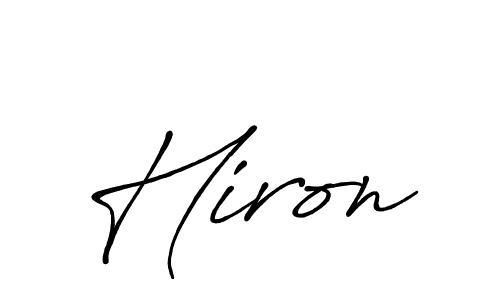 You should practise on your own different ways (Antro_Vectra_Bolder) to write your name (Hiron) in signature. don't let someone else do it for you. Hiron signature style 7 images and pictures png