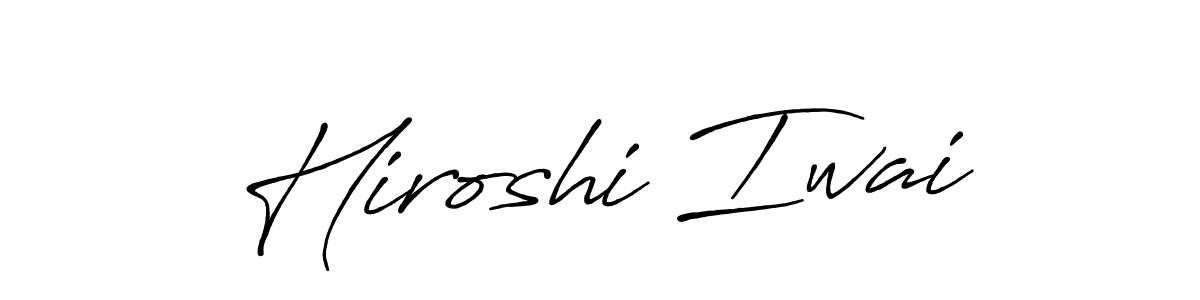 Use a signature maker to create a handwritten signature online. With this signature software, you can design (Antro_Vectra_Bolder) your own signature for name Hiroshi Iwai. Hiroshi Iwai signature style 7 images and pictures png