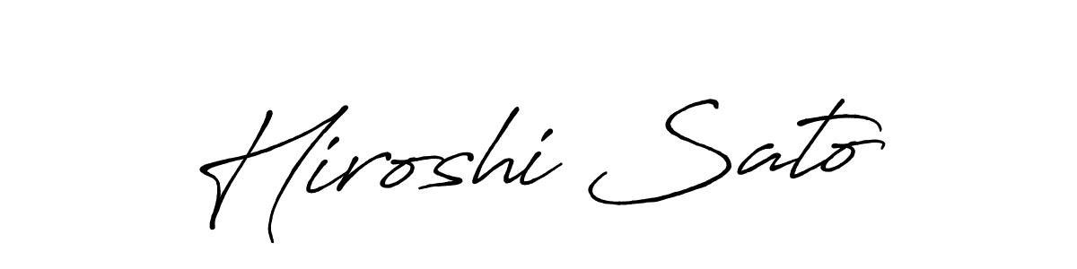 Use a signature maker to create a handwritten signature online. With this signature software, you can design (Antro_Vectra_Bolder) your own signature for name Hiroshi Sato. Hiroshi Sato signature style 7 images and pictures png