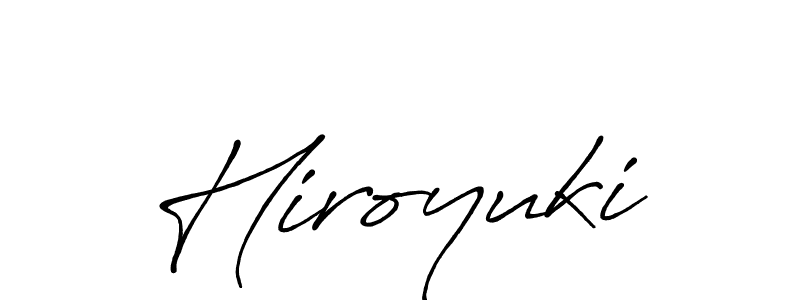 Create a beautiful signature design for name Hiroyuki. With this signature (Antro_Vectra_Bolder) fonts, you can make a handwritten signature for free. Hiroyuki signature style 7 images and pictures png