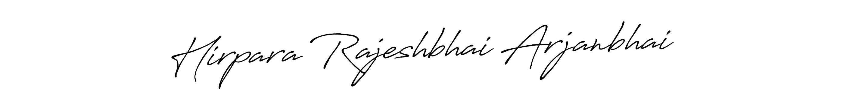 Design your own signature with our free online signature maker. With this signature software, you can create a handwritten (Antro_Vectra_Bolder) signature for name Hirpara Rajeshbhai Arjanbhai. Hirpara Rajeshbhai Arjanbhai signature style 7 images and pictures png