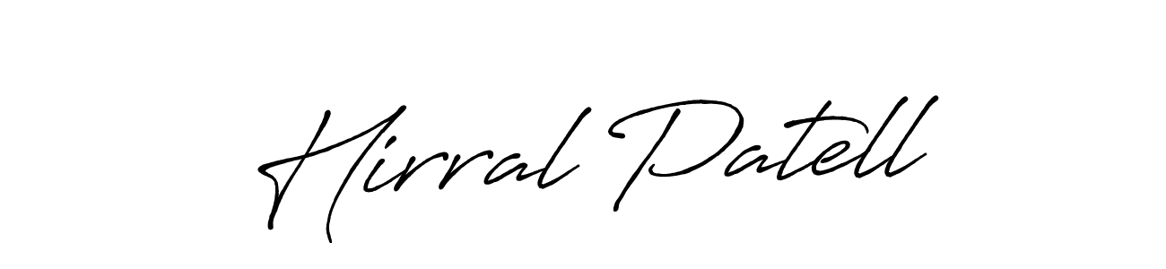 Once you've used our free online signature maker to create your best signature Antro_Vectra_Bolder style, it's time to enjoy all of the benefits that Hirral Patell name signing documents. Hirral Patell signature style 7 images and pictures png