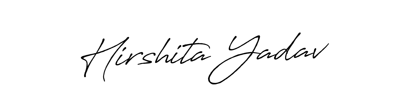 Hirshita Yadav stylish signature style. Best Handwritten Sign (Antro_Vectra_Bolder) for my name. Handwritten Signature Collection Ideas for my name Hirshita Yadav. Hirshita Yadav signature style 7 images and pictures png