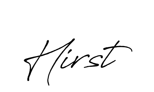 Use a signature maker to create a handwritten signature online. With this signature software, you can design (Antro_Vectra_Bolder) your own signature for name Hirst. Hirst signature style 7 images and pictures png