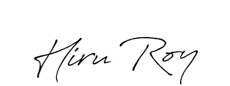 Also You can easily find your signature by using the search form. We will create Hiru Roy name handwritten signature images for you free of cost using Antro_Vectra_Bolder sign style. Hiru Roy signature style 7 images and pictures png