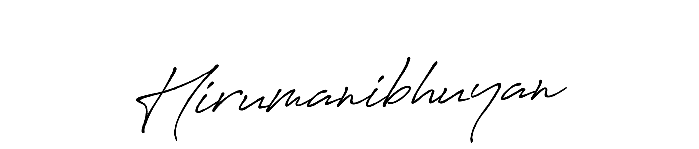 Make a beautiful signature design for name Hirumanibhuyan. With this signature (Antro_Vectra_Bolder) style, you can create a handwritten signature for free. Hirumanibhuyan signature style 7 images and pictures png