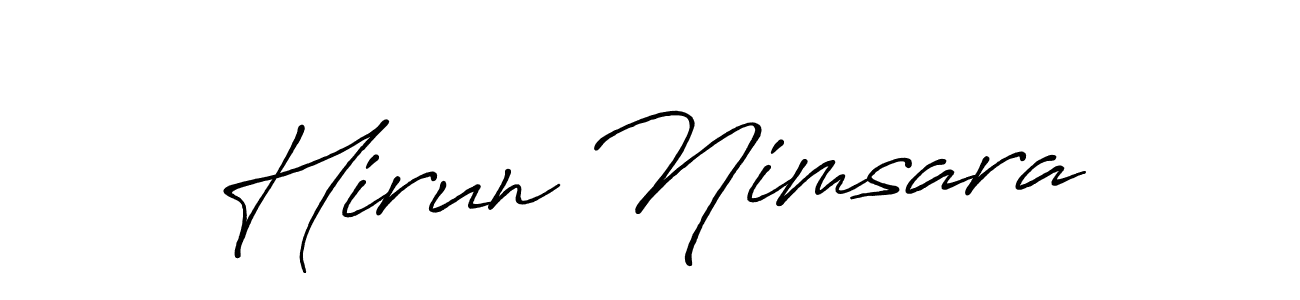 Make a short Hirun Nimsara signature style. Manage your documents anywhere anytime using Antro_Vectra_Bolder. Create and add eSignatures, submit forms, share and send files easily. Hirun Nimsara signature style 7 images and pictures png