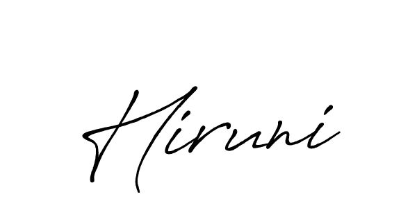 Hiruni stylish signature style. Best Handwritten Sign (Antro_Vectra_Bolder) for my name. Handwritten Signature Collection Ideas for my name Hiruni. Hiruni signature style 7 images and pictures png