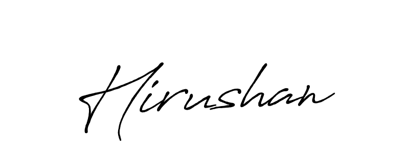 How to make Hirushan signature? Antro_Vectra_Bolder is a professional autograph style. Create handwritten signature for Hirushan name. Hirushan signature style 7 images and pictures png
