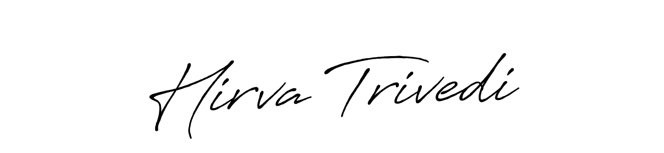 Similarly Antro_Vectra_Bolder is the best handwritten signature design. Signature creator online .You can use it as an online autograph creator for name Hirva Trivedi. Hirva Trivedi signature style 7 images and pictures png