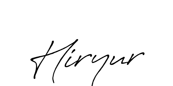 You should practise on your own different ways (Antro_Vectra_Bolder) to write your name (Hiryur) in signature. don't let someone else do it for you. Hiryur signature style 7 images and pictures png