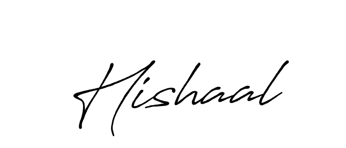 How to make Hishaal name signature. Use Antro_Vectra_Bolder style for creating short signs online. This is the latest handwritten sign. Hishaal signature style 7 images and pictures png