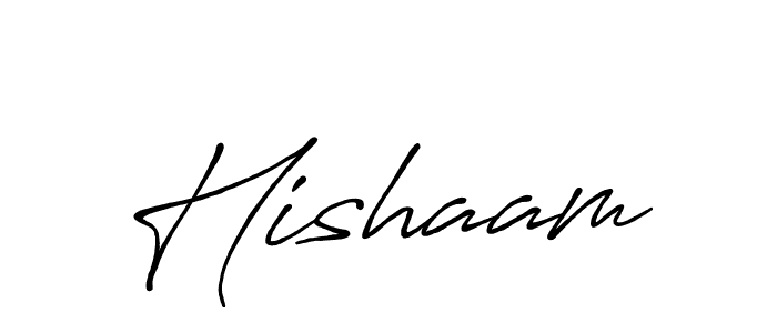 Design your own signature with our free online signature maker. With this signature software, you can create a handwritten (Antro_Vectra_Bolder) signature for name Hishaam. Hishaam signature style 7 images and pictures png