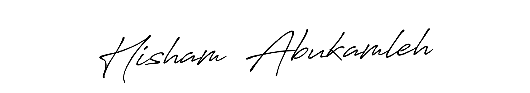 How to make Hisham  Abukamleh name signature. Use Antro_Vectra_Bolder style for creating short signs online. This is the latest handwritten sign. Hisham  Abukamleh signature style 7 images and pictures png
