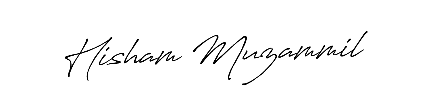 Use a signature maker to create a handwritten signature online. With this signature software, you can design (Antro_Vectra_Bolder) your own signature for name Hisham Muzammil. Hisham Muzammil signature style 7 images and pictures png