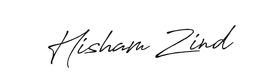 Create a beautiful signature design for name Hisham Zind. With this signature (Antro_Vectra_Bolder) fonts, you can make a handwritten signature for free. Hisham Zind signature style 7 images and pictures png