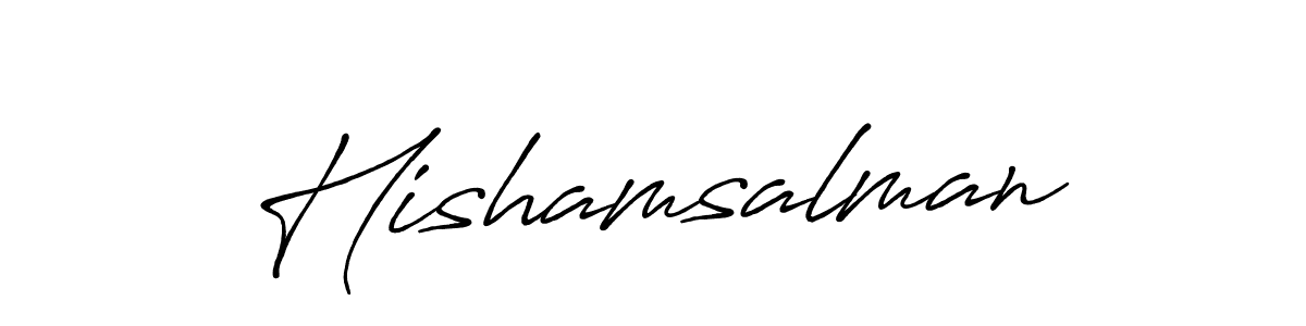 Hishamsalman stylish signature style. Best Handwritten Sign (Antro_Vectra_Bolder) for my name. Handwritten Signature Collection Ideas for my name Hishamsalman. Hishamsalman signature style 7 images and pictures png