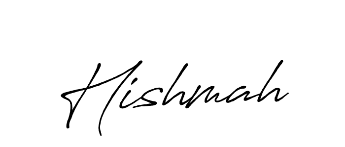 Design your own signature with our free online signature maker. With this signature software, you can create a handwritten (Antro_Vectra_Bolder) signature for name Hishmah. Hishmah signature style 7 images and pictures png