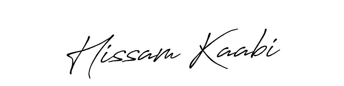 Also we have Hissam Kaabi name is the best signature style. Create professional handwritten signature collection using Antro_Vectra_Bolder autograph style. Hissam Kaabi signature style 7 images and pictures png