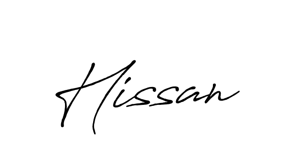 Create a beautiful signature design for name Hissan. With this signature (Antro_Vectra_Bolder) fonts, you can make a handwritten signature for free. Hissan signature style 7 images and pictures png