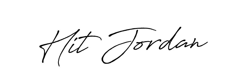 Use a signature maker to create a handwritten signature online. With this signature software, you can design (Antro_Vectra_Bolder) your own signature for name Hit Jordan. Hit Jordan signature style 7 images and pictures png