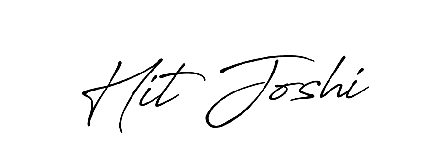 The best way (Antro_Vectra_Bolder) to make a short signature is to pick only two or three words in your name. The name Hit Joshi include a total of six letters. For converting this name. Hit Joshi signature style 7 images and pictures png